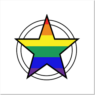 Pride Flag Pentacle Posters and Art